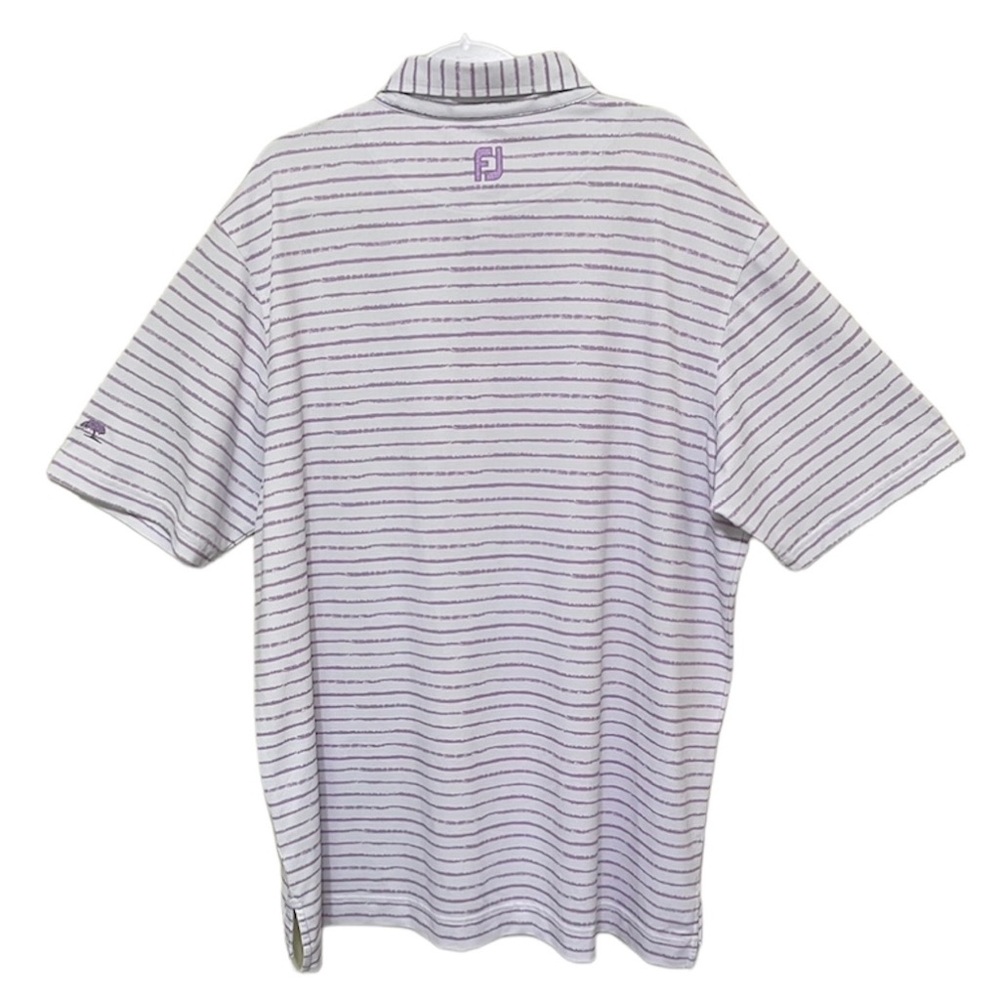 FootJoy Performance Golf Polo Chalk Line Print Athleisure Preppy Sporty Men 2XL - Picture 7 of 12